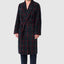 Premium Printed Winter Fleece Men's Robe - Blue 0603_39