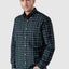 0402 - Men's Flannel Shirt with Pocket Double Combed Cotton - Green