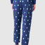 8513 - Long Printed Knitted Trousers - Navy