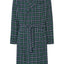 Men's Winter Premium Flannel Plaid Robe - Green 0804_44