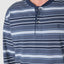 55027 - Long Winter Man Pajamas Premium Pointed Placket - Blue Melange Stripes