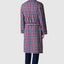 0805 - Men's Winter Premium Flannel Double Combed Checked Dressing Gown - Garnet