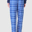 Men's Long Winter Checked Flannel Pajama Pants - Blue 8816_37