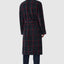 Premium Printed Winter Fleece Men's Robe - Blue 0603_39