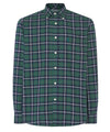 Mens Shirt Flannel Checkered Cotton Winter Premium with Pocket - Green 0402_44 - Size 2 (S) / Green / 100% cotton