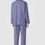 Langer karierter Popeline-Revers-Pyjama für Herren – Blau 2986_33
