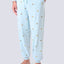 8512 - Long Printed Knitted Trousers - Gray