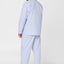 2983 - Men's Pajama Long Lapel Poplin Checks - Blue