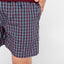 3605 - Men's Short Plaid Plaid Plain Knitted Pajamas - Garnet