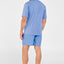 Pijama Hombre Corto Tapeta Punto Liso Tela Estampado - Azul 3606_37