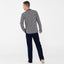   Pijama Hombre Invierno Premium Pico Algodón Punto Rayas - Azul 55004_10 - 61053856 - https://www.elbuhonocturno.com/  