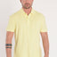 Polo Hombre Manga Corta Verano 100% Algodón Tapeta Pique Liso Amarillo