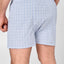 6928 - Checked Poplin Boxer - Light Blue