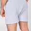 6929 - Striped Poplin Boxer - Light Blue