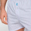 6929 - Striped Poplin Boxer - Light Blue