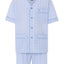 Pijama Hombre Corto Judo Popelín Cuadros Celeste