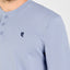 7627 - Plain Plain Plain Placket Short Sleeve T-Shirt - Light Blue