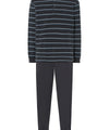 Heren Pyjama Winter Premium Knoopsluiting Katoen Gebreide - Grijs 55025_22 - Maat 5 (XL) / Grijs / 100% katoen