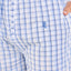 8981 - Long Checked Poplin Trousers - Light Blue