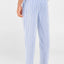8981 - Long Checked Poplin Trousers - Light Blue