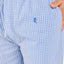 8984 - Long Checked Poplin Trousers - Light Blue