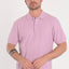 Polo Hombre Manga Corta Verano 100% Algodón Tapeta Pique Liso Violeta