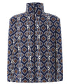 Mens Pajamas Winter Premium Polar Fleece Print Jacket - Blue 0501_39 - Size 3 (M) / Blue / 100% polyester