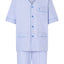 Pijama Hombre Corto Judo Popelín Rayas Granate Marino