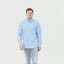 Men's Long Sleeve Shirt with Extra Soft Easy Iron Pocket - Blue 0307_33