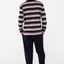 Pijama Hombre Largo Tapeta Punto Rayas Azul