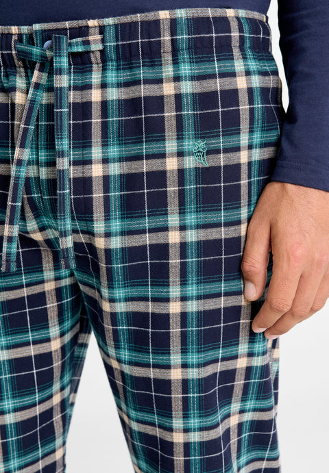 Pijama Franela Hombre Conjunto Camisa Y Pantalón color Gris Tatys Fashion  616