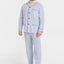   Pijama Hombre Largo Tela Azul 1525 | El Búho Nocturno - 52504453 - https://www.elbuhonocturno.com/  
