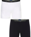 Pack Boxer Cotton Knit Plain White/Black - White 7700_66 - Size 52 (XL) / White / 95% cotton 5% elastane